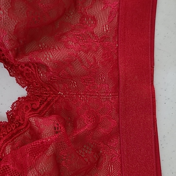 Ambrielle Red Lace Unlined Wirefree Full Figure Bra size 40DD - Picture 8 of 8